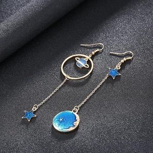 NEW Planet Moon Stars Dangling Earrings